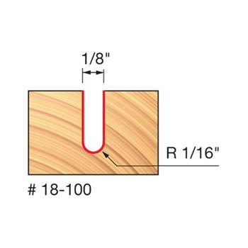 BIT ROUND NOSE 1/8 X 1/4 SHANK