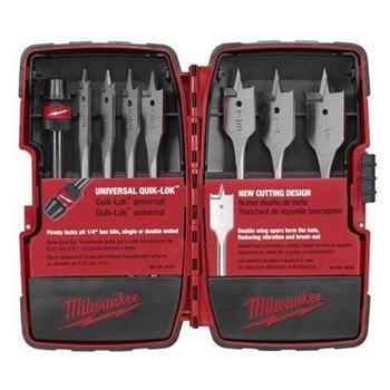 Milwaukee 8-Piece Universal Quik-Lok Flat Boring Set