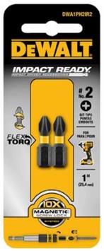 1” Phillips #2 Impact ready bits 2pk – Dewalt DWA1PH2IR2