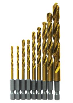 9 PCS IMPACT TITANIUM DRILL BIT SET