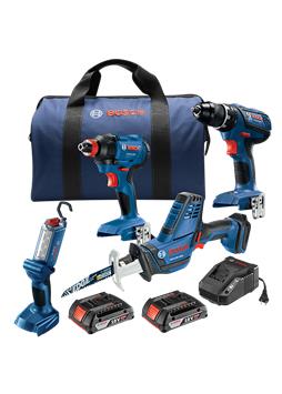 Ensemble de 4 outils sans-fil 18V - Bosch - GXL18V-496B22