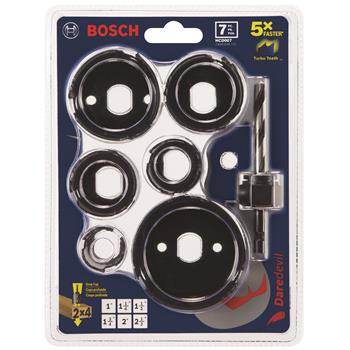 7 pc. Daredevil® Wood Hole Saw Set