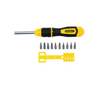 Multibit Ratcheting Screwdriver with 10 Assorted Bits