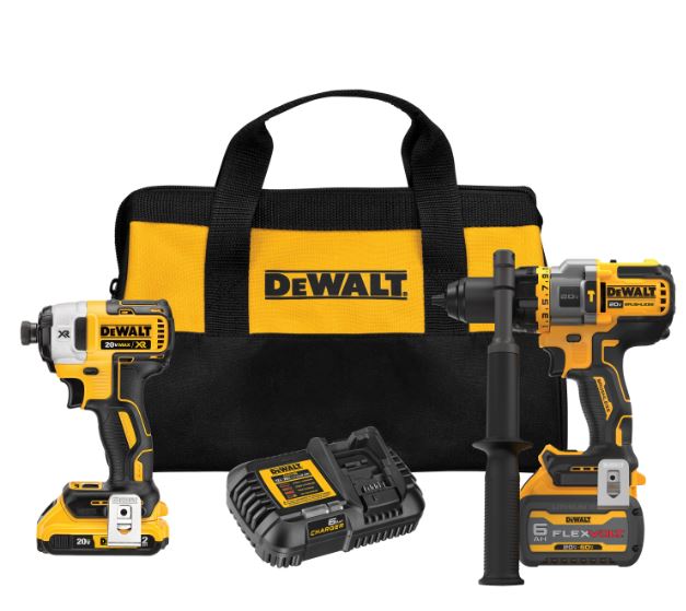 20V MAX* 2-Toos Kit Including Hammer Drill/Driver with FLEXVOLT ADVANTAGE™ - DEWALT -