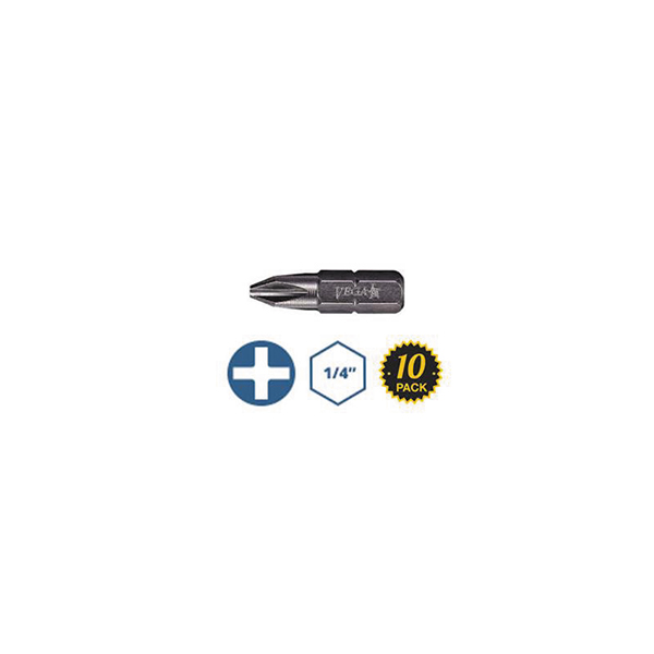 125P3A - Embout Phillips 1/4" - #3 x 1"