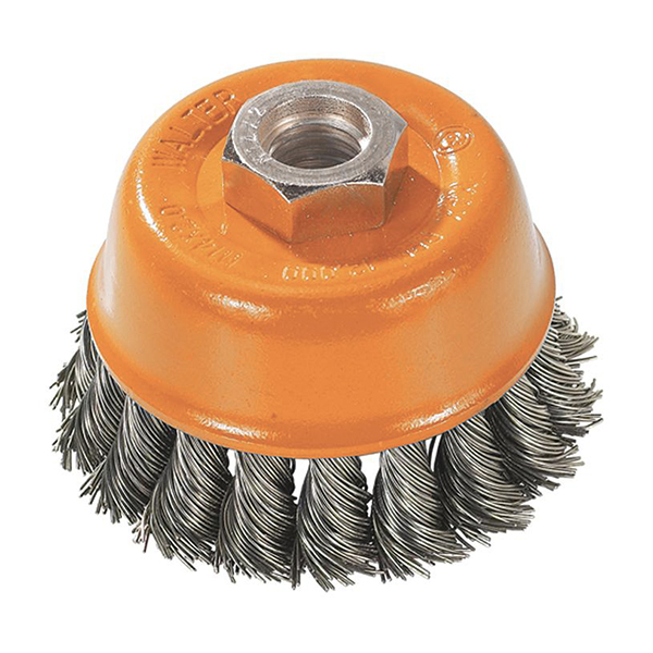 Brosses boisseaux fils noués 3" x 5/8-11" Wire .015" Pour Acier