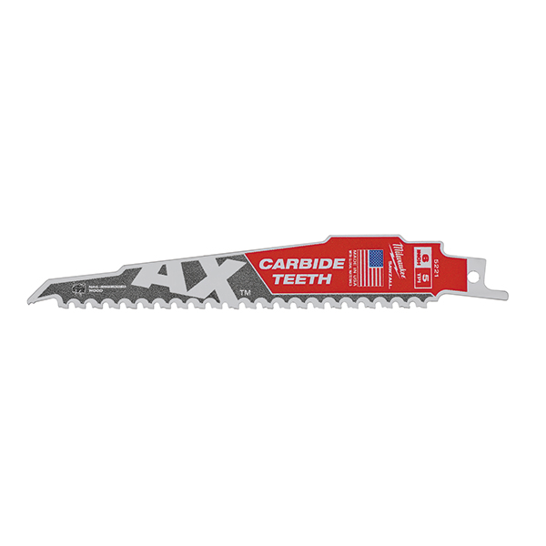 6 in. 5TPI The Ax with Carbide Teeth SAWZALL Blade  - Milwaukee - 48-00-5221