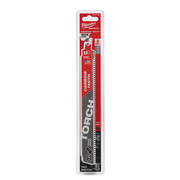 Lame de scie alternative Sawzall TORCH carbure 7D  9"  3/PQT