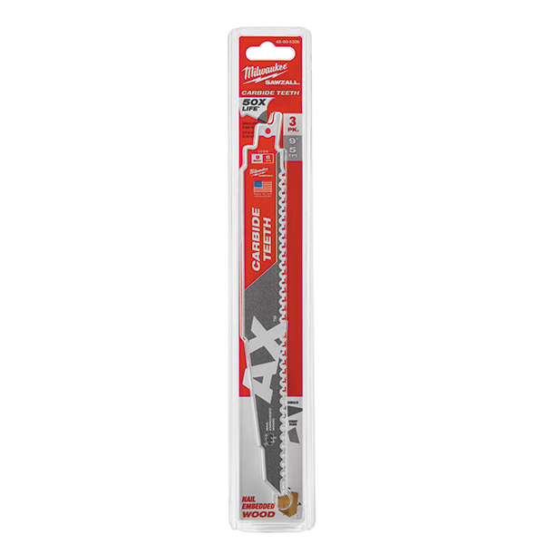 9IN CAX 3PK SAWZALL BLADE
