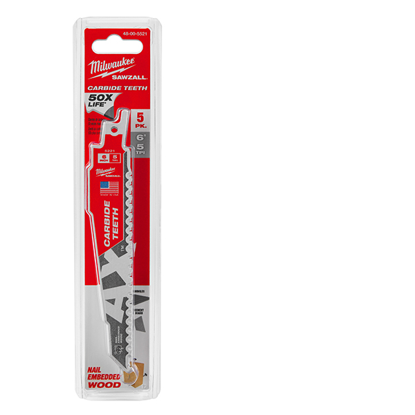 6IN CAX 5PK SAWZALL BLADE