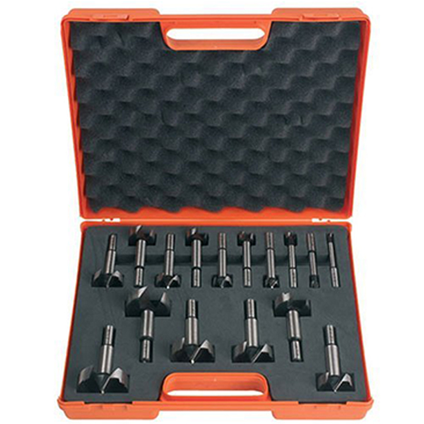 16 piece 3/8" shank forstner bit set