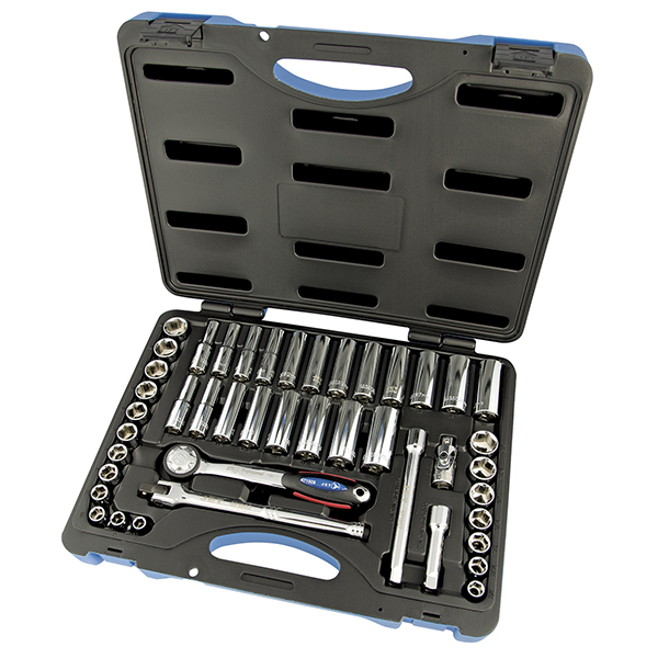 SW3845C-6 - 45 PC 3/8" DR S.A.E./Metric Socket Wrench Set - 6 Point