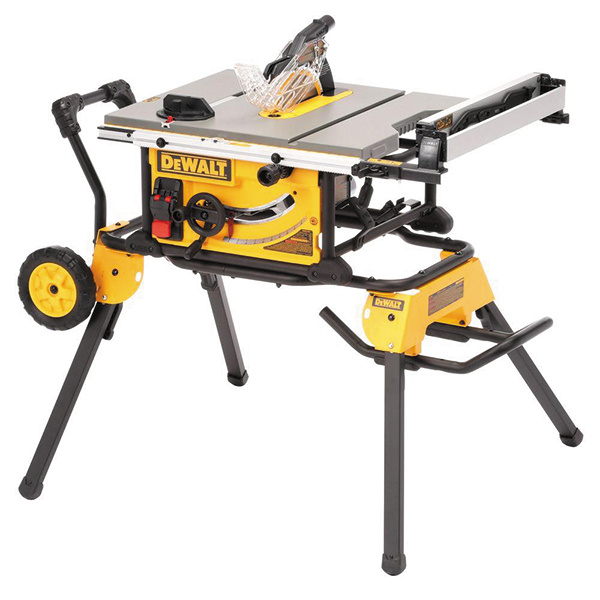 10" Jobsite table saw 32-1/2" (82.5cm) rip capacity with rolling stand