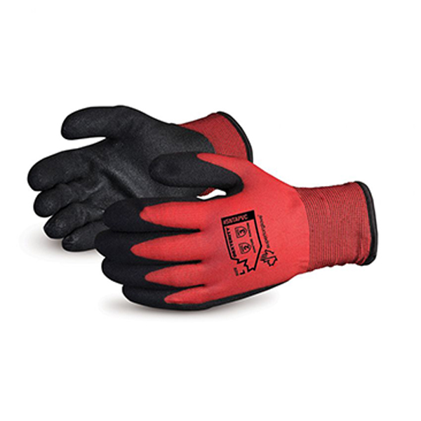 Dexterity winter-lined nylon gloves with PVC palm - Size XL   Pair price / Sold in pack of 12 pairs