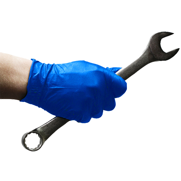 CR8300M Gant en nitrile bleu robuste - Mohan - Taille M - 4.5 Mill Boîte : x100