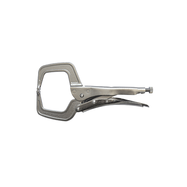 PE12GC Locking C-Clamp pliers Length: 280 mm - 11-1/32" Jaw depth: 62 mm - 2-7/16" Opening: 90 mm - 3-9/16" Max tightening: 250 daN Weight : 0,74 kg -