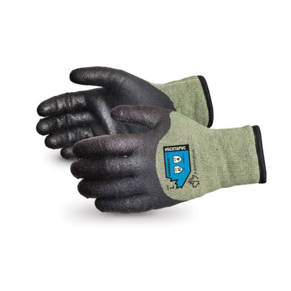 EMERALD CX Gants en mélange de Kevlar®/acier résistants aux coupures avec paumes en PVC, ASTM 5, L