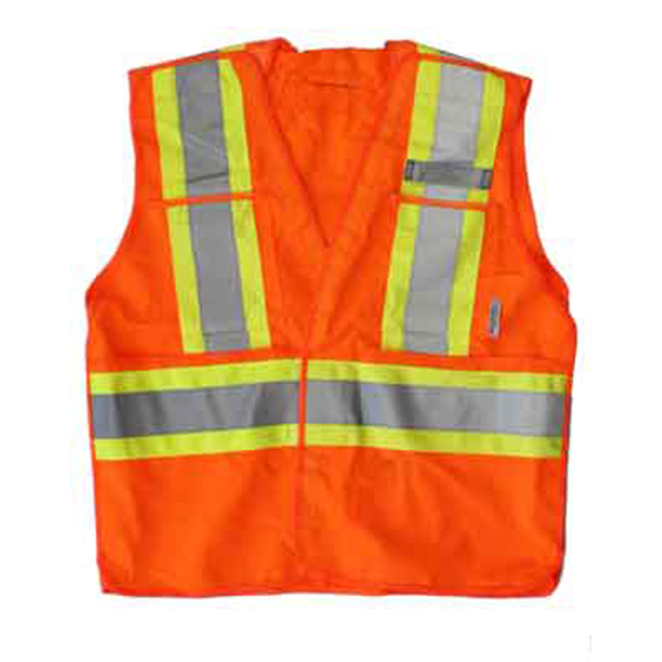 Gilet de signalisation détachable en 5 points - Orange - Taille 2XG/3XGL